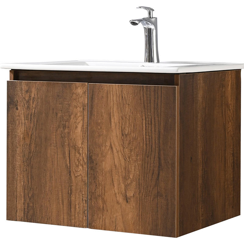 Mueble de baño Benín MDF 48 x 61 x 46 cm marrón incluye lavamanos y desagüe