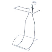 Chrome metal toilet paper holder