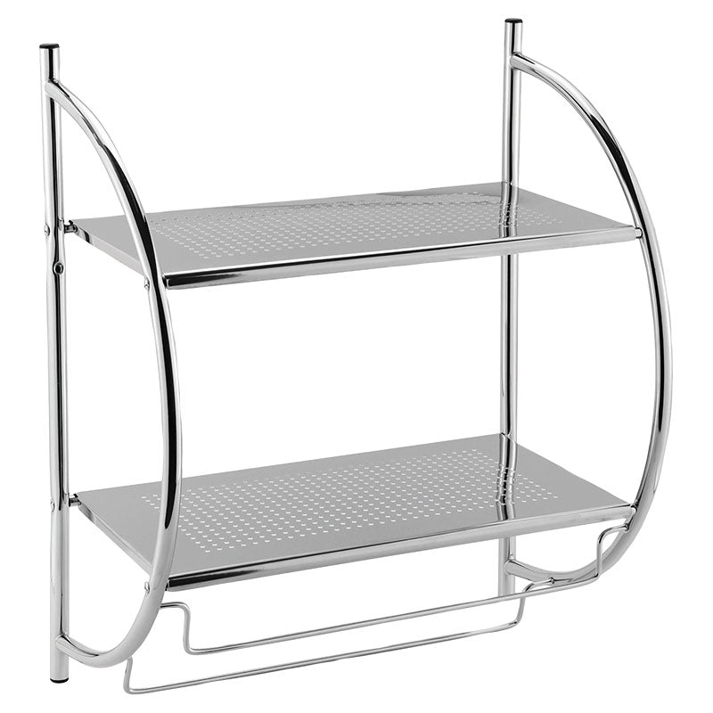 2-tier chrome metal shelf