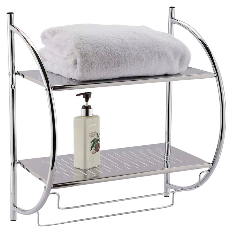 2-tier chrome metal shelf