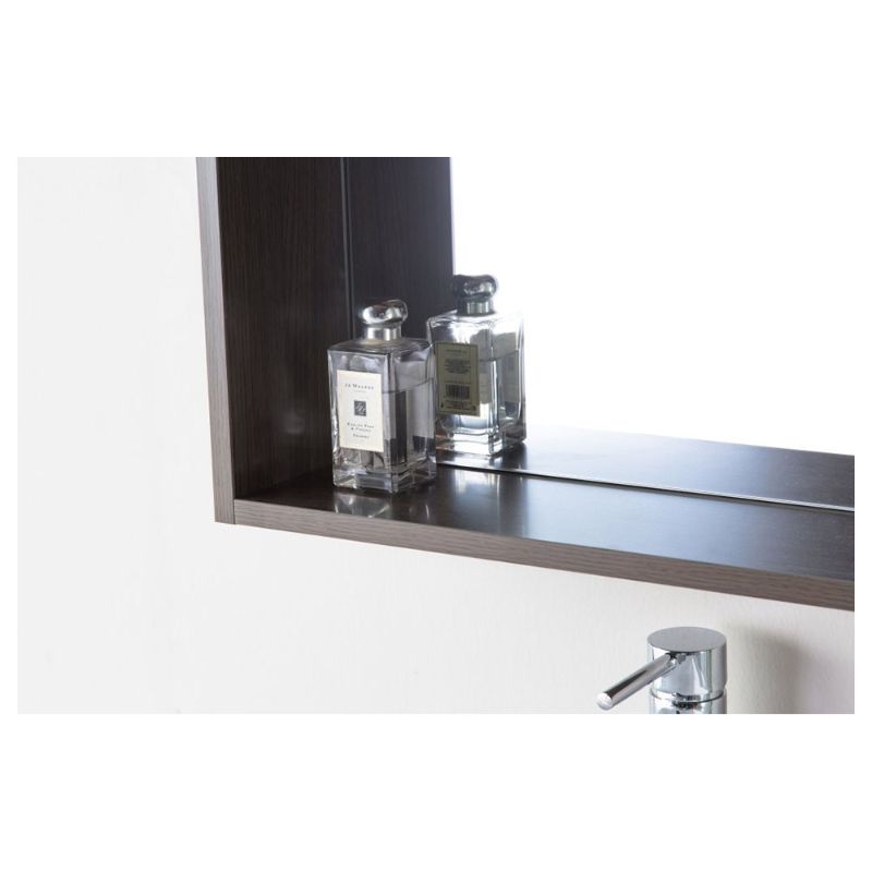 Maratea bathroom vanity MDF 81 x 46 x 60 cm walnut includes sink and mirror