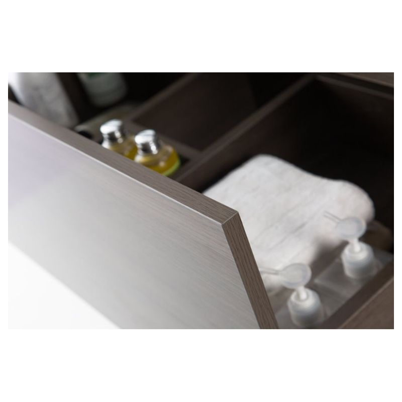Maratea bathroom vanity MDF 81 x 46 x 60 cm walnut includes sink and mirror