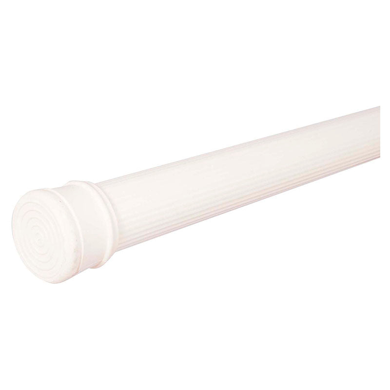 Tension curtain rod 61 to 97 cm beige grooved