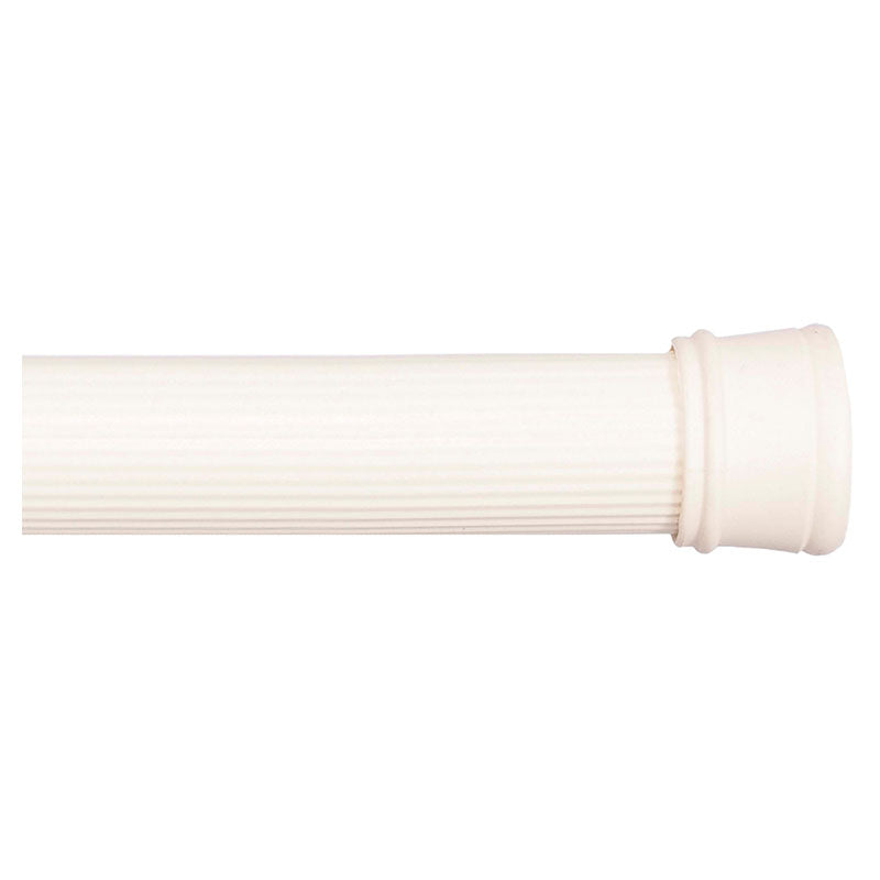 Tension curtain rod 61 to 97 cm beige grooved