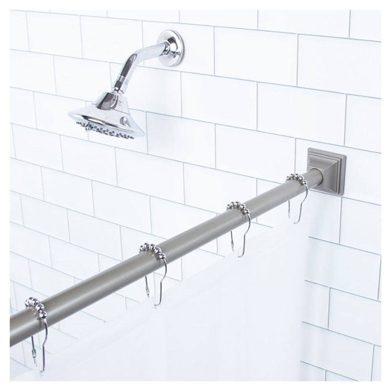 107-183 cm Tension Curtain Rod, Polished Pewter