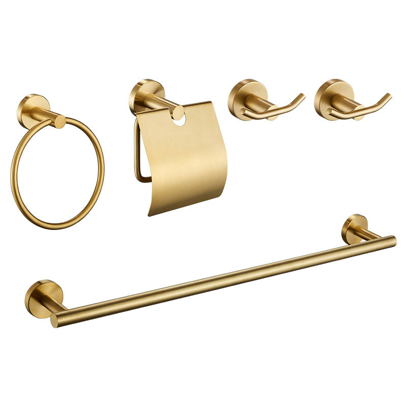Set de accesorios para baño 5 piezas dorado cepillado Aqua Nuova Deluxe
