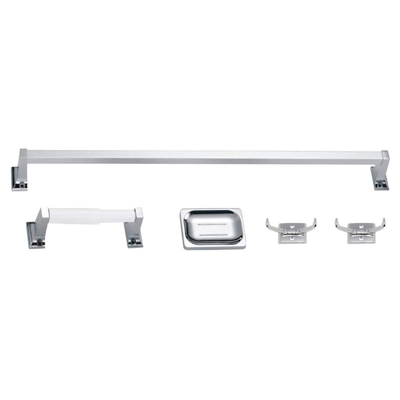 Set de accesorios para baño 5 piezas Alicante cromado Aqua Nuova