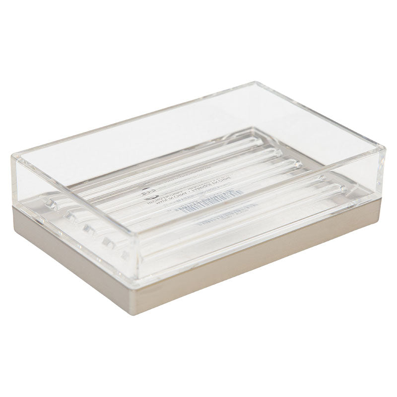 Jabonera Clarity plástico transparente