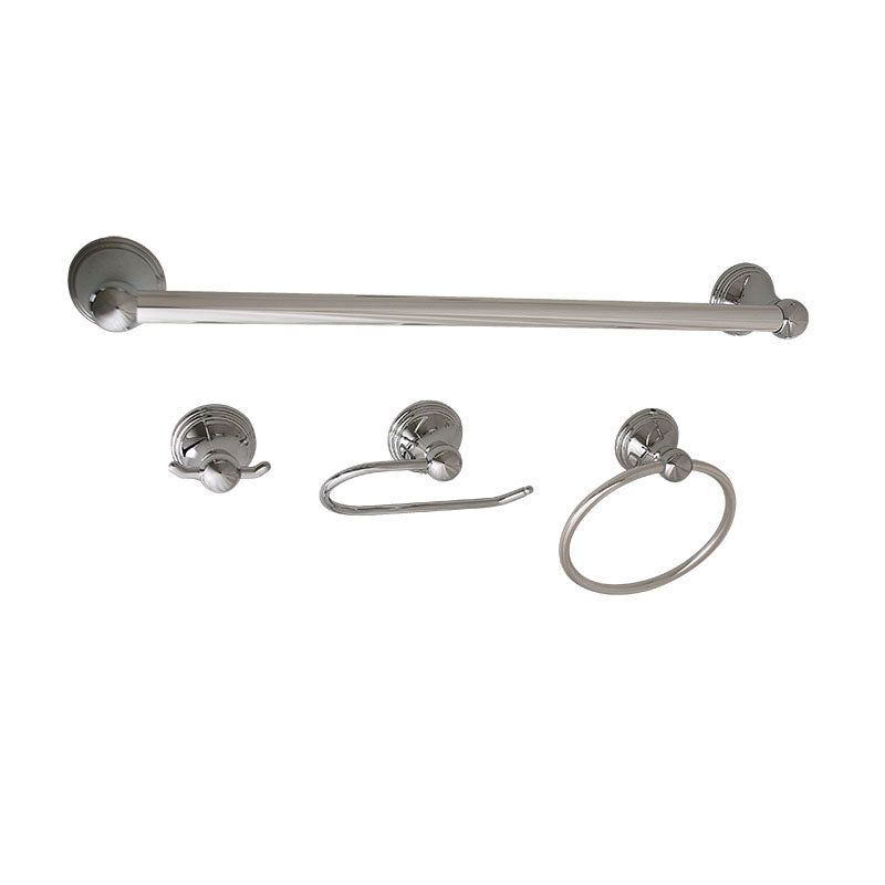 Set de accesorios para baño 4 piezas cromado