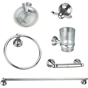 Galicia 6-Piece Chrome Bathroom Accessory Set Aqua Nuova
