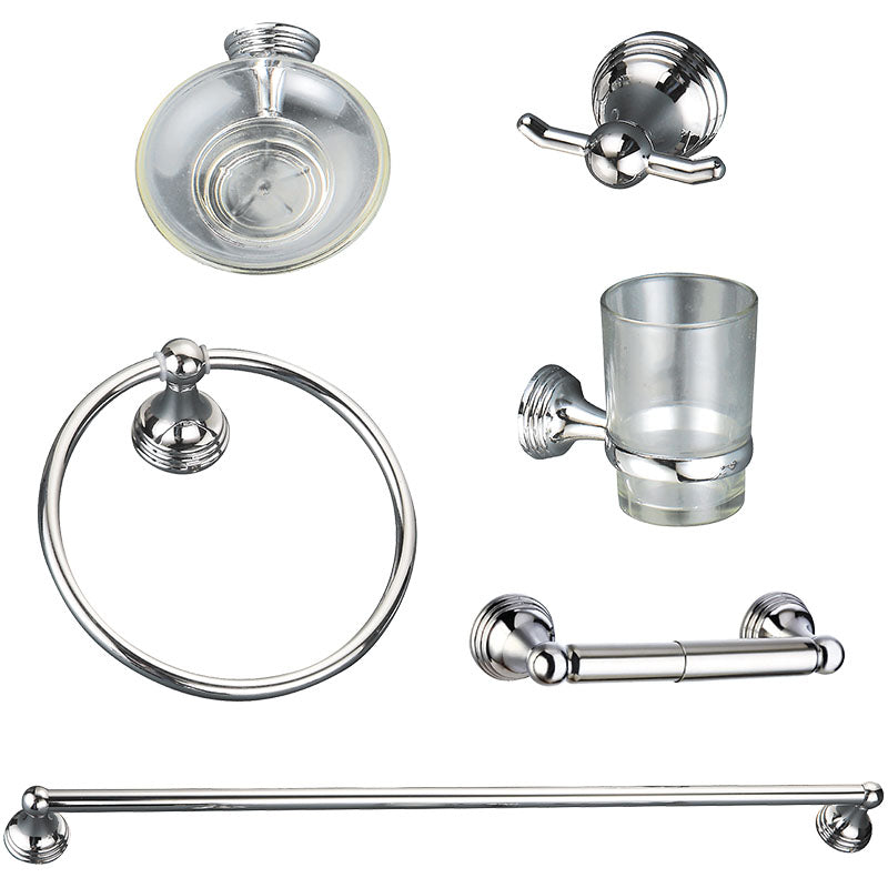 Galicia 6-Piece Chrome Bathroom Accessory Set Aqua Nuova