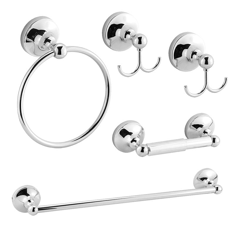 Set accesorios para baño 5 piezas Valencia plateado Aqua Nuova
