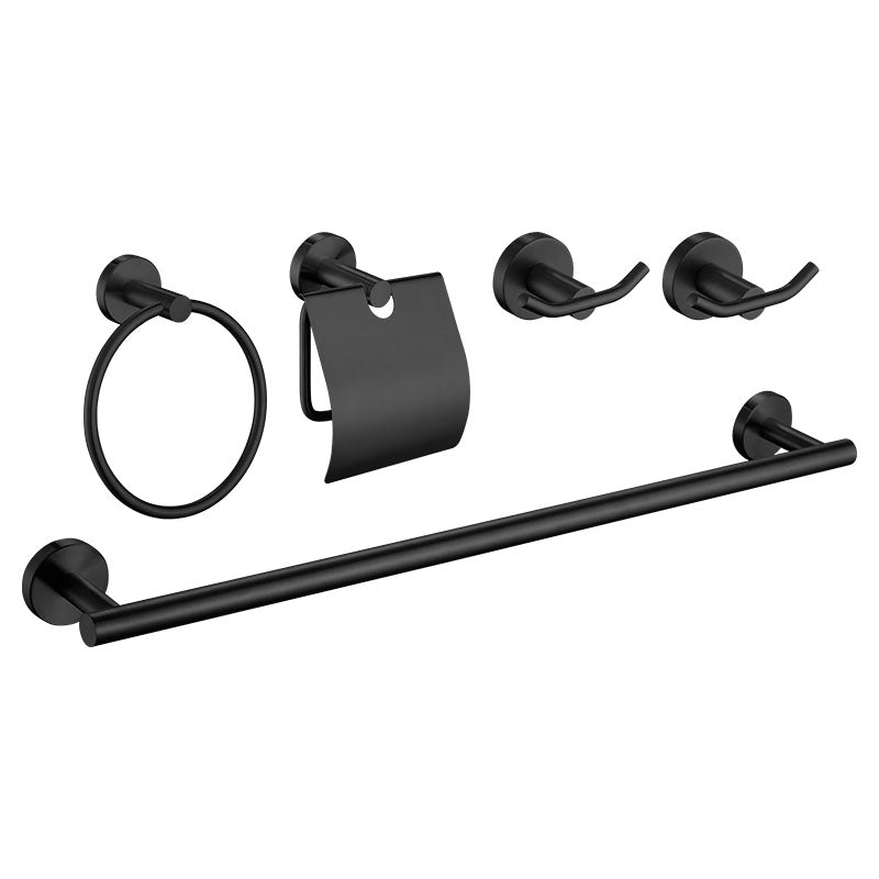 Set de accesorios para baño  5 piezas negro mate Aqua Nuova Deluxe