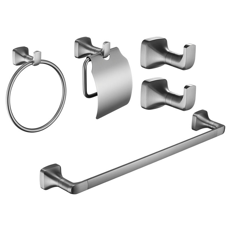 Set de accesorios para baño  5 piezas gris gunmetal Aqua Nuova Deluxe
