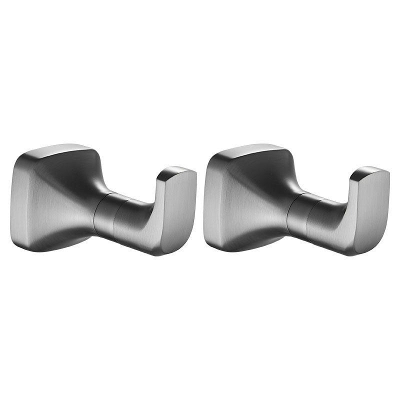 Set de accesorios para baño  5 piezas gris gunmetal Aqua Nuova Deluxe