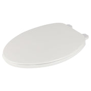Elongated white toilet seat lid