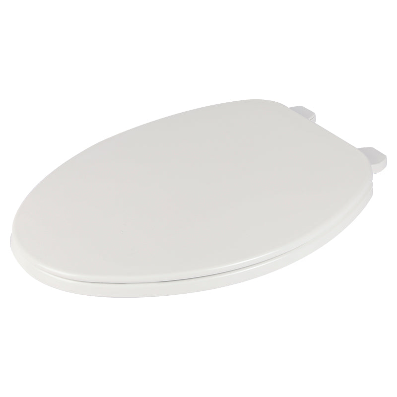 Tapa de inodoro elongada blanca