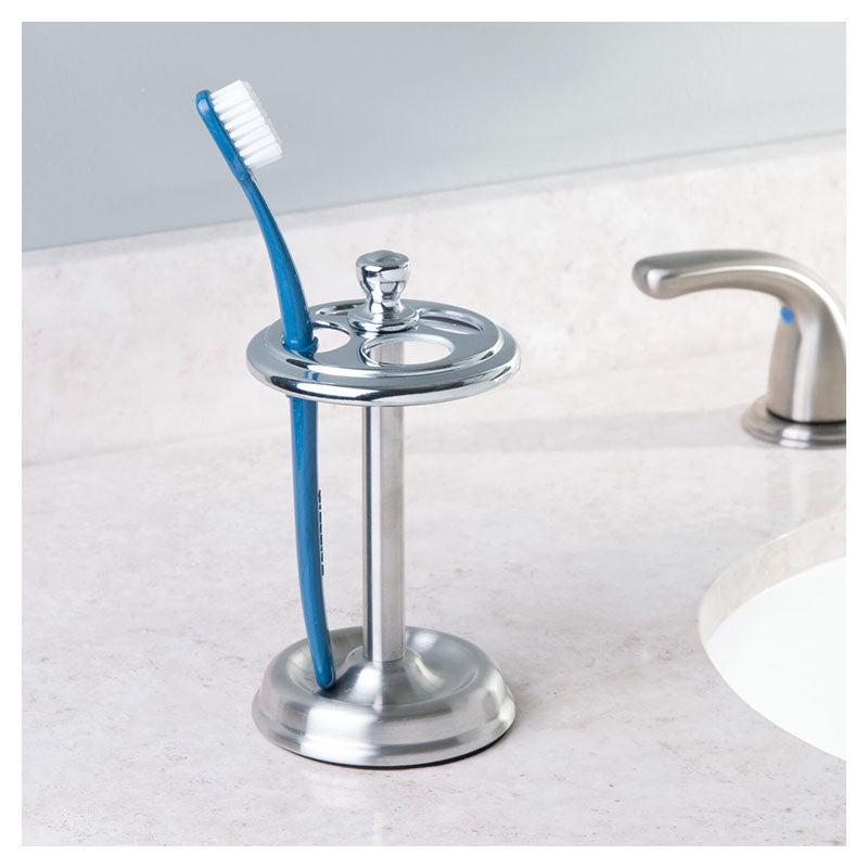 Portacepillo York acero inoxidable plateado satinado