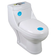 Dante Aqua Nuova One-Piece Elongated Dual Flush Toilet, White