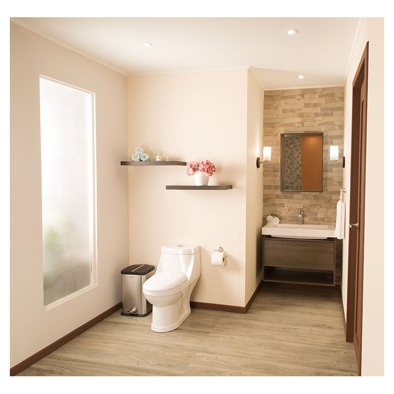 Dante Aqua Nuova One-Piece Elongated Dual Flush Toilet, White