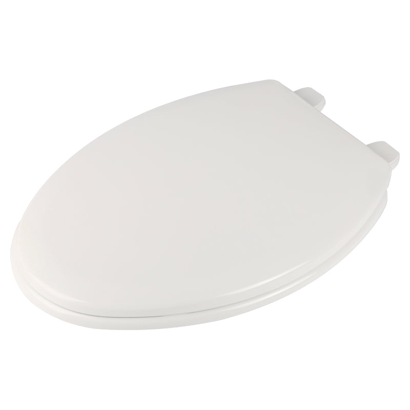 Tapa de inodoro plástica elongada blanca