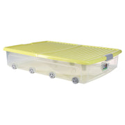 Caja plástica bajo cama XL verde 55 litros 57 x 39 x 32 cm