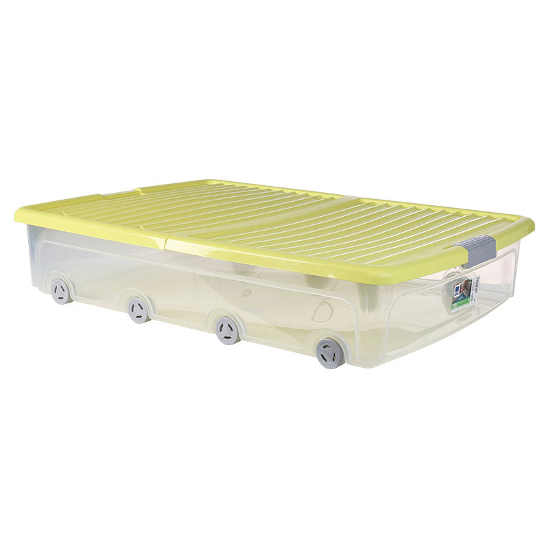 Caja plástica bajo cama XL verde 55 litros 57 x 39 x 32 cm