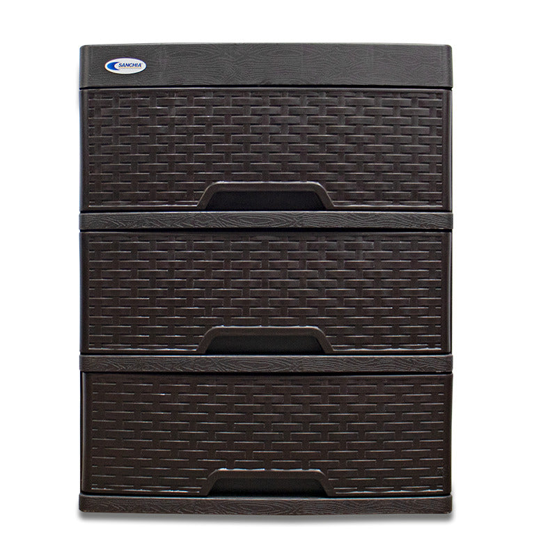 Gavetero mini café 3 gavetas plástico 70 x 56 x 46 cm