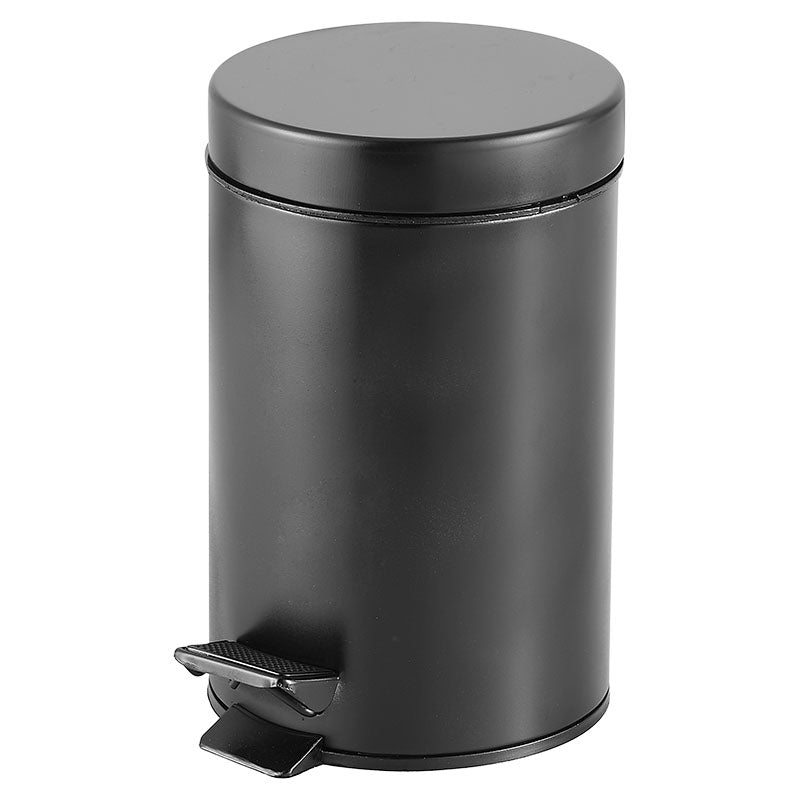 Basurero redondo 5 litros negro mate