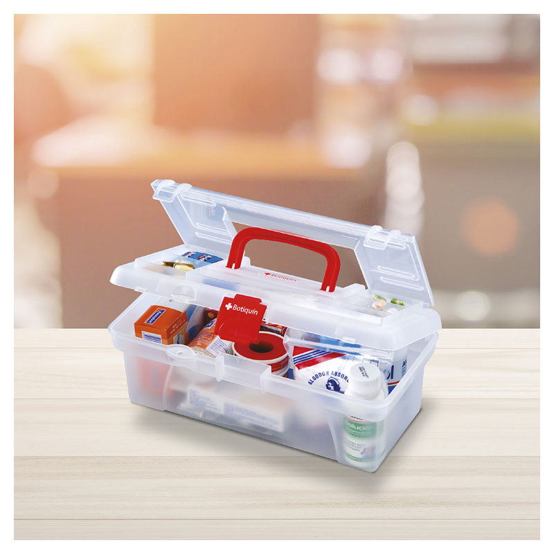 Caja botiquín 12" transparente