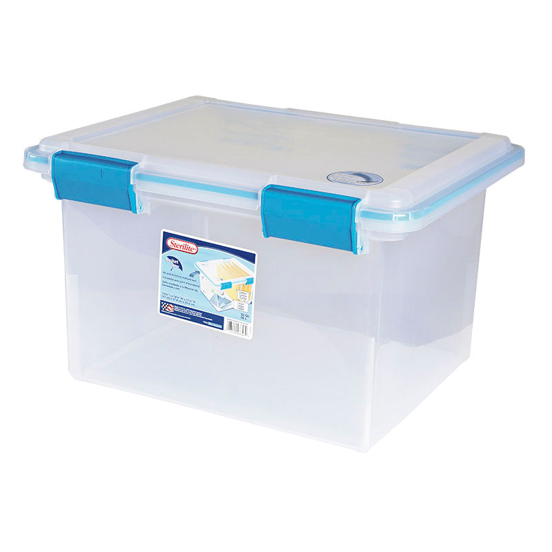 Caja de almacenaje 30 litros transparente cierre hermético