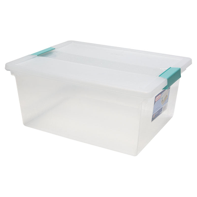 Caja de almacenaje 3 litros transparente cierre clip