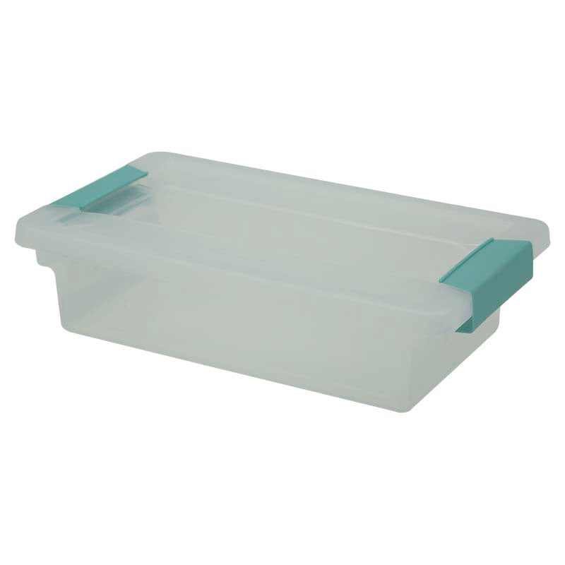 Caja de almacenaje 8 litros transparente cierre clip