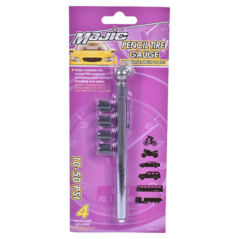 Medidor de presión de aire tipo lápiz 10 - 150 psi Majic