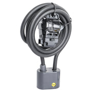 Candado 80 mm con cable de latón cubierta plástica yale