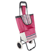 Shopping cart, iron and fabric, supports up to 20 kg