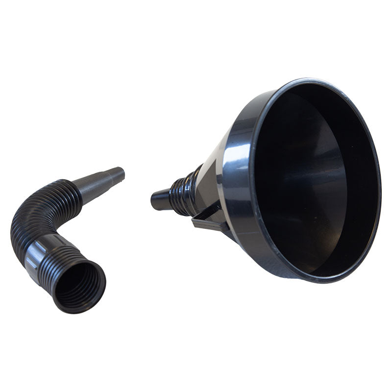 Majic funnel with flexible extension and black filter