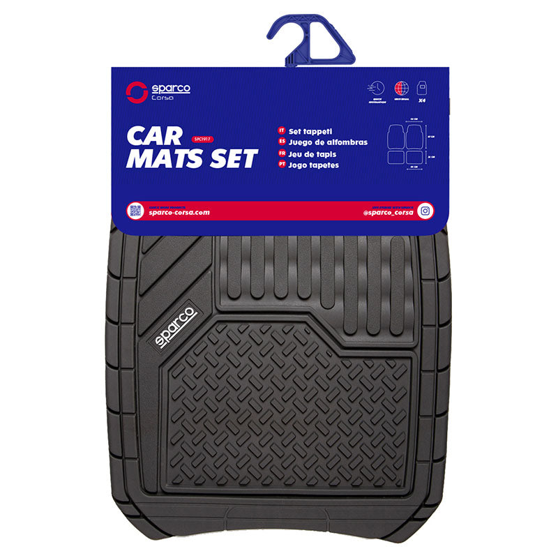 Set de 4 alfombras de PVC SPC1917BK sparco