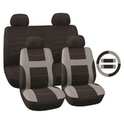 Majic 11-piece Doral gray polyester seat cover kit