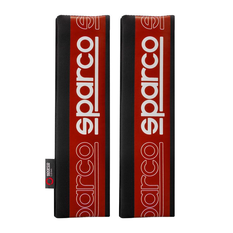 Set de 2 almohadillas para cinturón rojo sparco