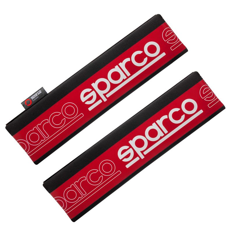 Set de 2 almohadillas para cinturón rojo sparco