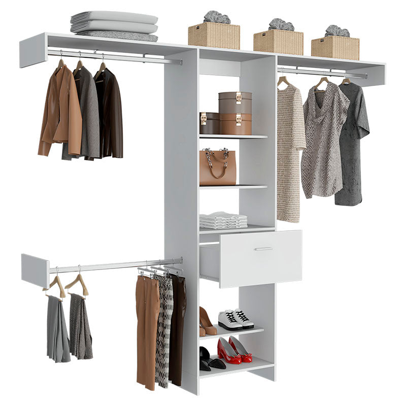 Manchester white melamine closet 210 x 250 x 42 cm