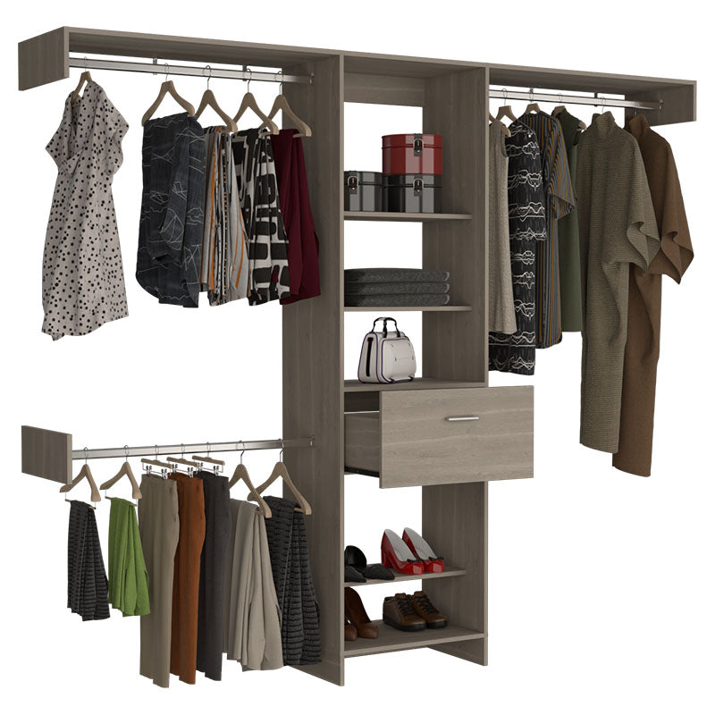 Clóset melamina Manchester bardolino 210,6 x 250 x 41,5 cm