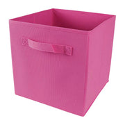 Fuchsia fabric storage cube 28 x 28 x 28 cm