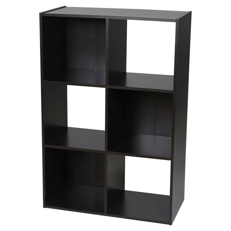 Mueble organizador cubos 6 espacios melamina nogal 61 x 30 x 90 cm