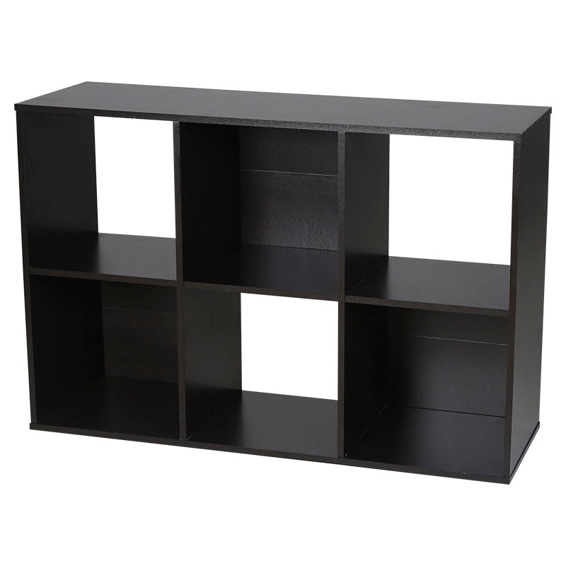 Mueble organizador cubos 6 espacios melamina nogal 61 x 30 x 90 cm