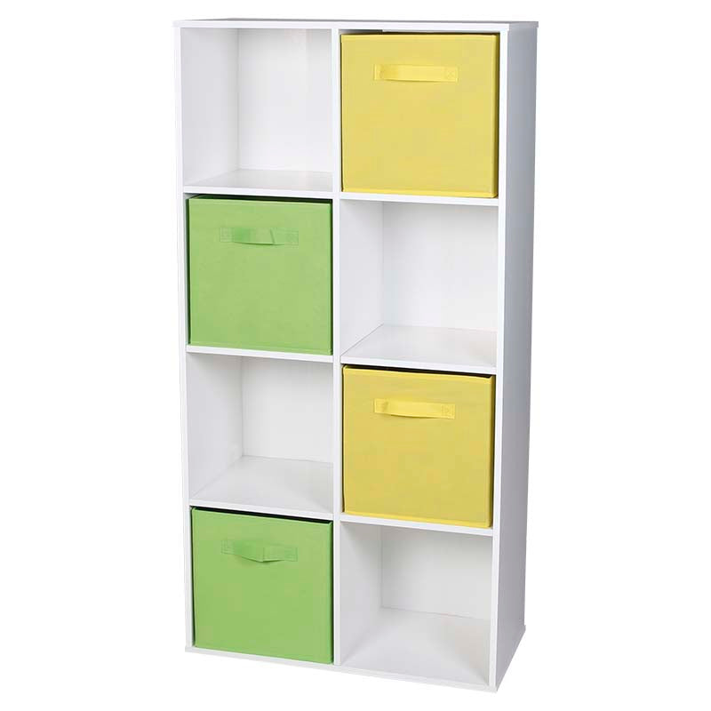 Mueble organizador cubos 8 espacios melamina blanco 61 x 30 x 121 cm