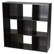 Mueble organizador cubos 9 espacios melamina nogal 91 x 30 x 91 cm