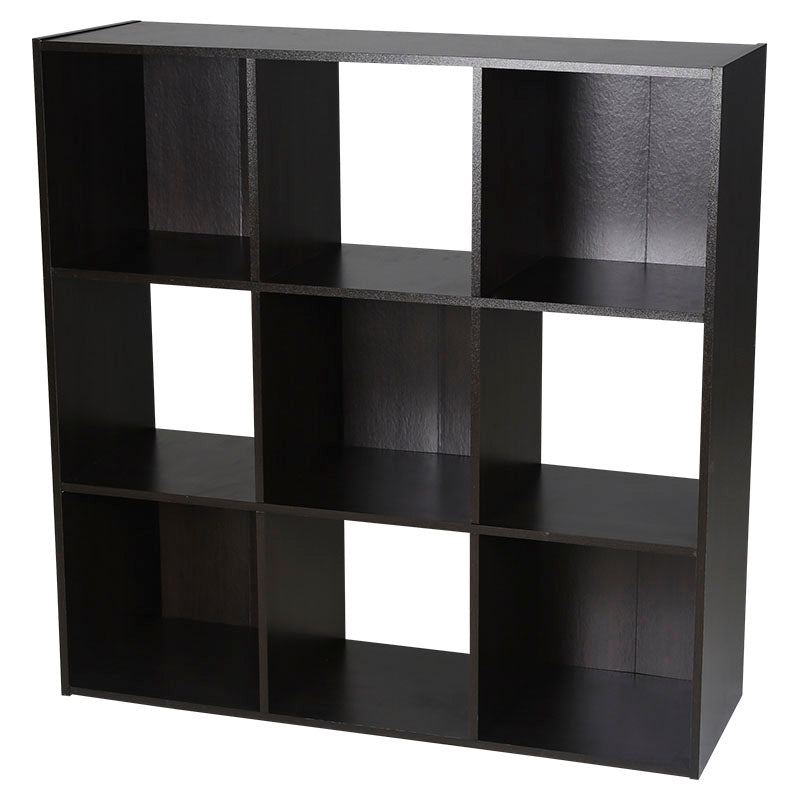 Mueble organizador cubos 9 espacios melamina nogal 91 x 30 x 91 cm