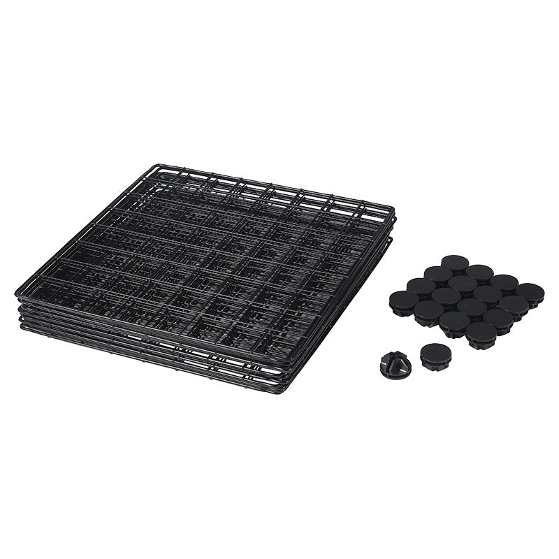 Mueble organizador cubos 4 espacios metal negro 73 x 73 x 36 cm